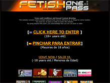 Tablet Screenshot of fetishonepass.com